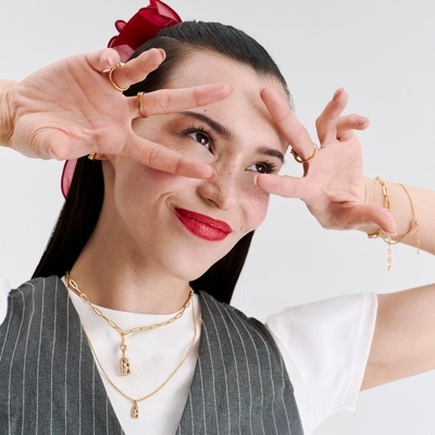 Thomas Sabo x Haribo aranyozott gumimaci nyaklánc 50 cm (KE2325-413-39-L50)