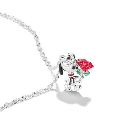 Thomas Sabo Peanuts Snoopy rózsával nyaklánc (KE2353-664-7-L45)