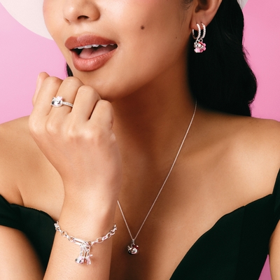 Thomas Sabo Hello Kitty fej nyaklánc 45 cm (KE2387-M06-7-L45)