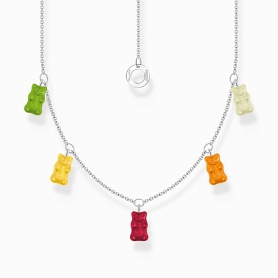 Thomas Sabo x Haribo gumimaci kristályüveg nyaklánc 45 cm (KE2205-017-7-L45)