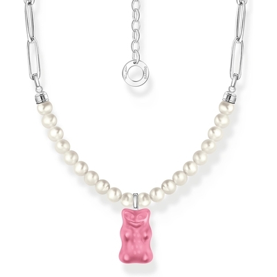 Thomas Sabo x Haribo rózsaszín gumimaci gyöngy nyaklánc 45 cm (KE2207-082-9-L45)