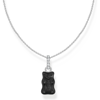 Thomas Sabo x Haribo fekete gumimaci kristályüveg nyaklánc 45 cm (KE2209-052-11-L45)