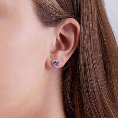 Michael Kors ezüst szív fülbevaló (MKC1243AN040)