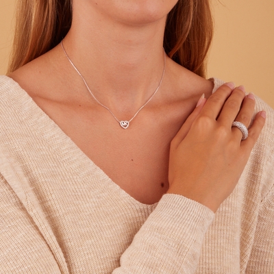 Michael Kors ezüst szív nyaklánc (MKC1244AN040)