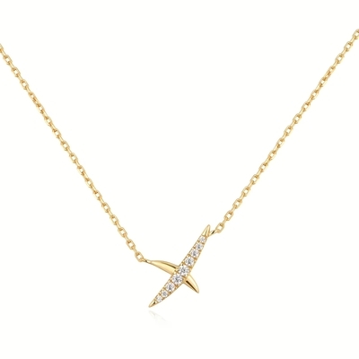 Ania Haie aranyozott ezüst nyaklánc (N057-01G)