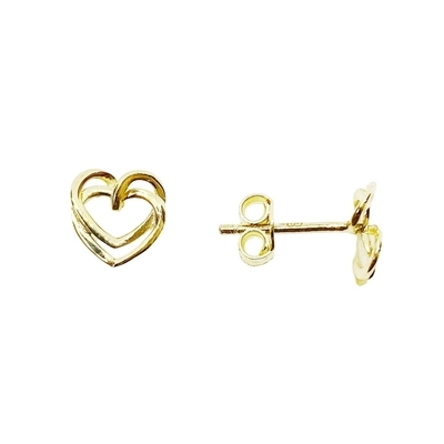 Arany szív fülbevaló (RZ-CKP-10)