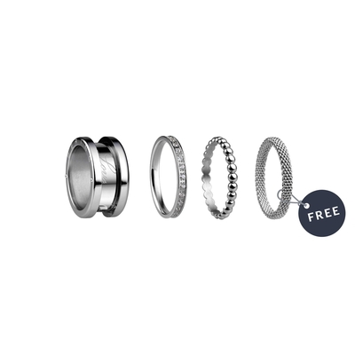 Bering Arctic Symphony gyűrű szett 53-as méret (Silverlights-7)