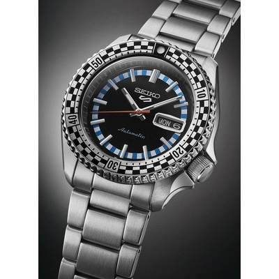 Seiko 5 Sports Black & White Checker Flag Special Edition Automatic férfi óra (SRPK67K1_3I)