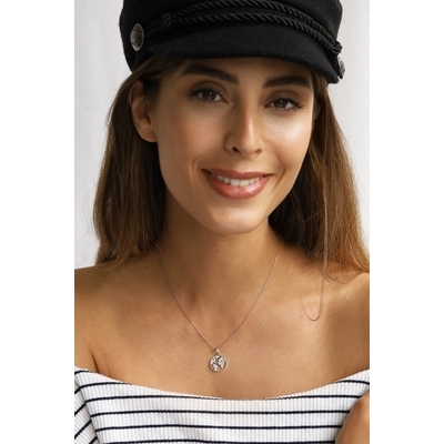 NANA KAY silver trends ezüst Föld világtérkép nyakék (ST1799)