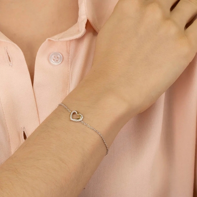 NANA KAY silver trends ezüst szív karkötő (ST2360)