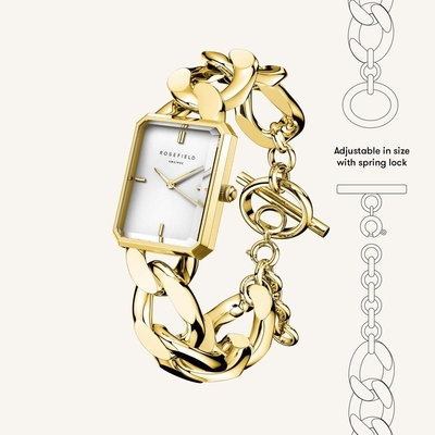 Rosefield Octagon XS Studio Gold női óra (SWGSG-O55_3I)