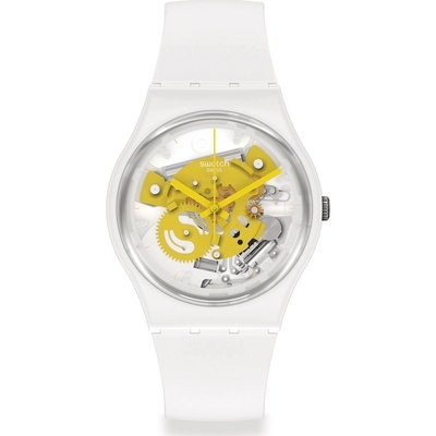 Swatch Time To Yellow Small unisex óra (SO31W105)