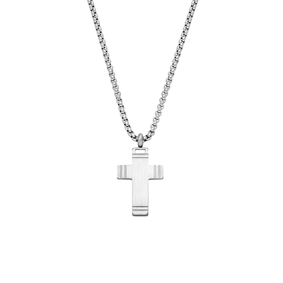 STEELWEAR férfi acél nyaklánc kereszt medállal 55 cm (SW-1023)