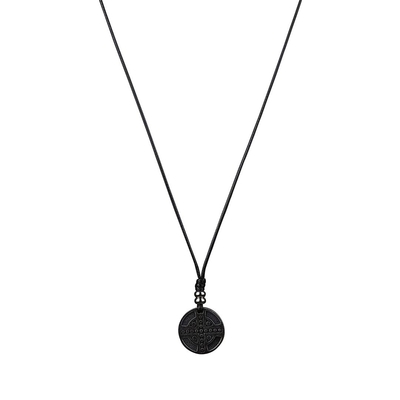 STEELWEAR Santiago férfi bőr nyaklánc kereszt medállal 50 cm (SW-602)