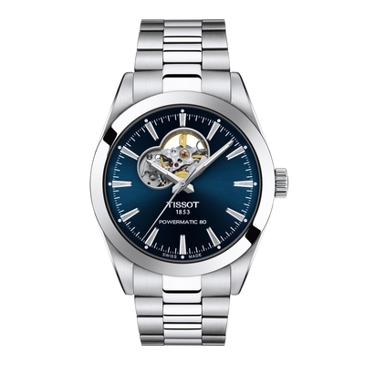 Tissot T-Classic Gentleman Powermatic 80 Open Heart férfi óra (T127.407.11.041.01)