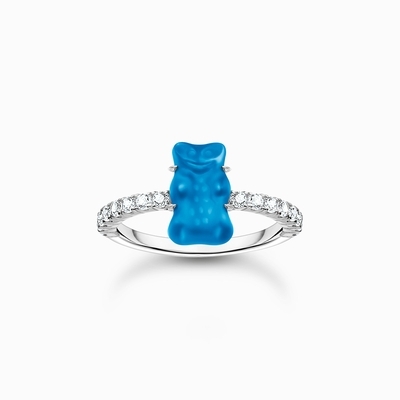 Thomas Sabo x Haribo kék gumimaci kristályüveg gyűrű 54-es méret (TR2459-052-1-54)