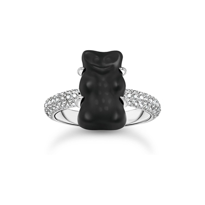 Thomas Sabo x Haribo fekete gumimaci kristályüveg gyűrű 54-es méret (TR2478-052-11-54)