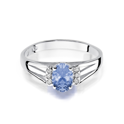 Fehér arany drágaköves gyűrű (W005-585-TA0.40-WBD)