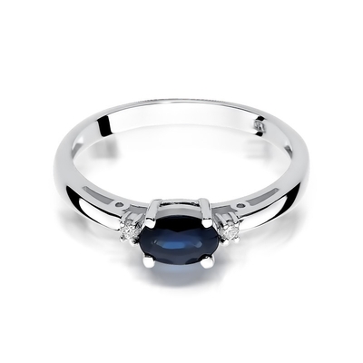 Fehér arany drágaköves gyűrű (W006-585-S0.70-WBD)