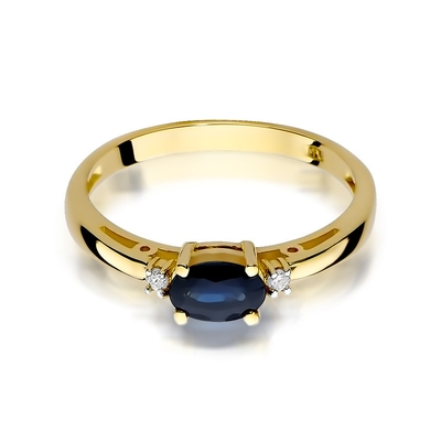 Sárga arany drágaköves gyűrű (W006-585-S0.70-YBD)