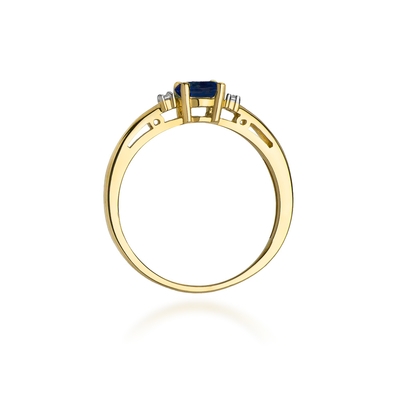 Sárga arany drágaköves gyűrű (W006-585-S0.70-YBD)