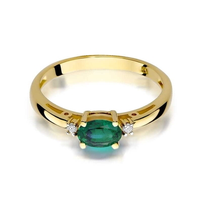 Sárga arany drágaköves gyűrű (W006-585-SZ0.40-YBD)