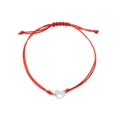 Ekan fehér arany szív karkötő (XB18210L-P)