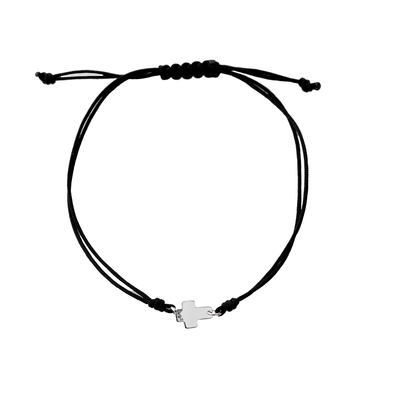 Ekan fehér arany kereszt karkötő (XB18230L-F)