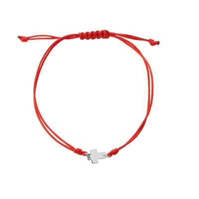 Ekan fehér arany kereszt karkötő (XB18230L-P)