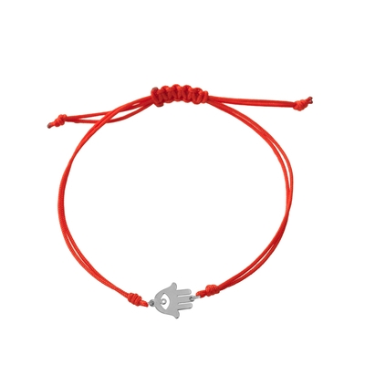 Ekan fehér arany Fatima keze karkötő (XB19050L-P)