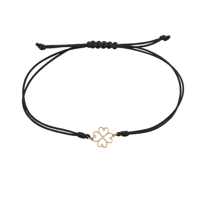 Ekan rosé arany lóhere karkötő (XB24270R-F)