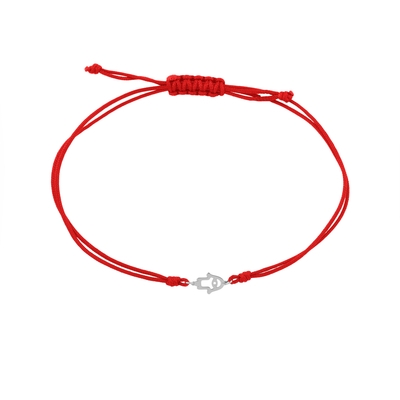 Ekan fehér arany Fatima keze karkötő (XB30430L-P)