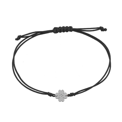 Ekan fehér arany lóhere gyémánttal karkötő (XB4735ML-F)