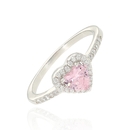 Ezüst szív gyűrű 53-as méret - 01101-27-53