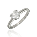 Ezüst szív gyűrű 50-es méret