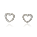 Ezüst szív fülbevaló - 02107-243