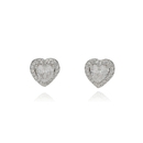Ezüst szív fülbevaló