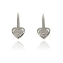 Ezüst szív fülbevaló - 02108-121