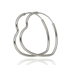 Ezüst szív fülbevaló