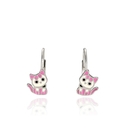 Ezüst cica fülbevaló - 02203-3