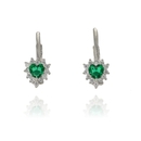 Ezüst szív fülbevaló - 02203-34