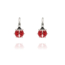 Ezüst katica gyerek fülbevaló - 02203-48