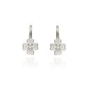 Ezüst lóhere fülbevaló