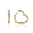 Arany szív fülbevaló - 02S114-2-TC_KT
