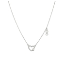 Ezüst szív nyaklánc 45 cm - 04115-51