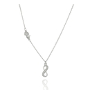 Ezüst végtelen szív nyaklánc 45 cm - 04115-55