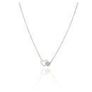 Ezüst dupla szív nyaklánc 45 cm - 04115-58