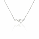 Ezüst végtelen szív nyaklánc 45 cm - 04115-64