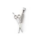 Ezüst fésű-olló medál