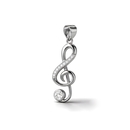 Ezüst violin kulcs medál
